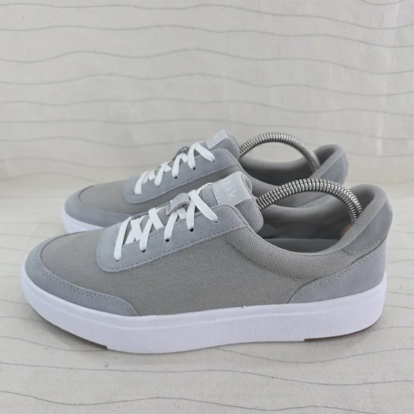 Kizik Unisex Prague Gray Canvas Suede Casual Sneakers Shoes Size 7.5 M/ 9 W - Picture 2 of 10